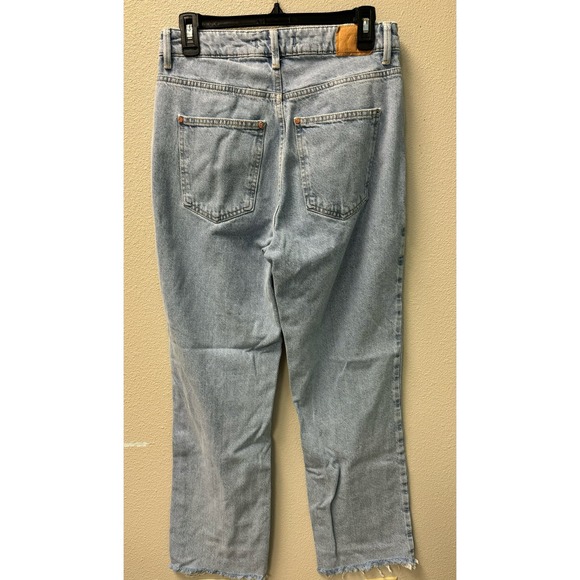 Zara Women's Jeans Straight Leg Size 6 Medium Wash - Picture 2 of 7